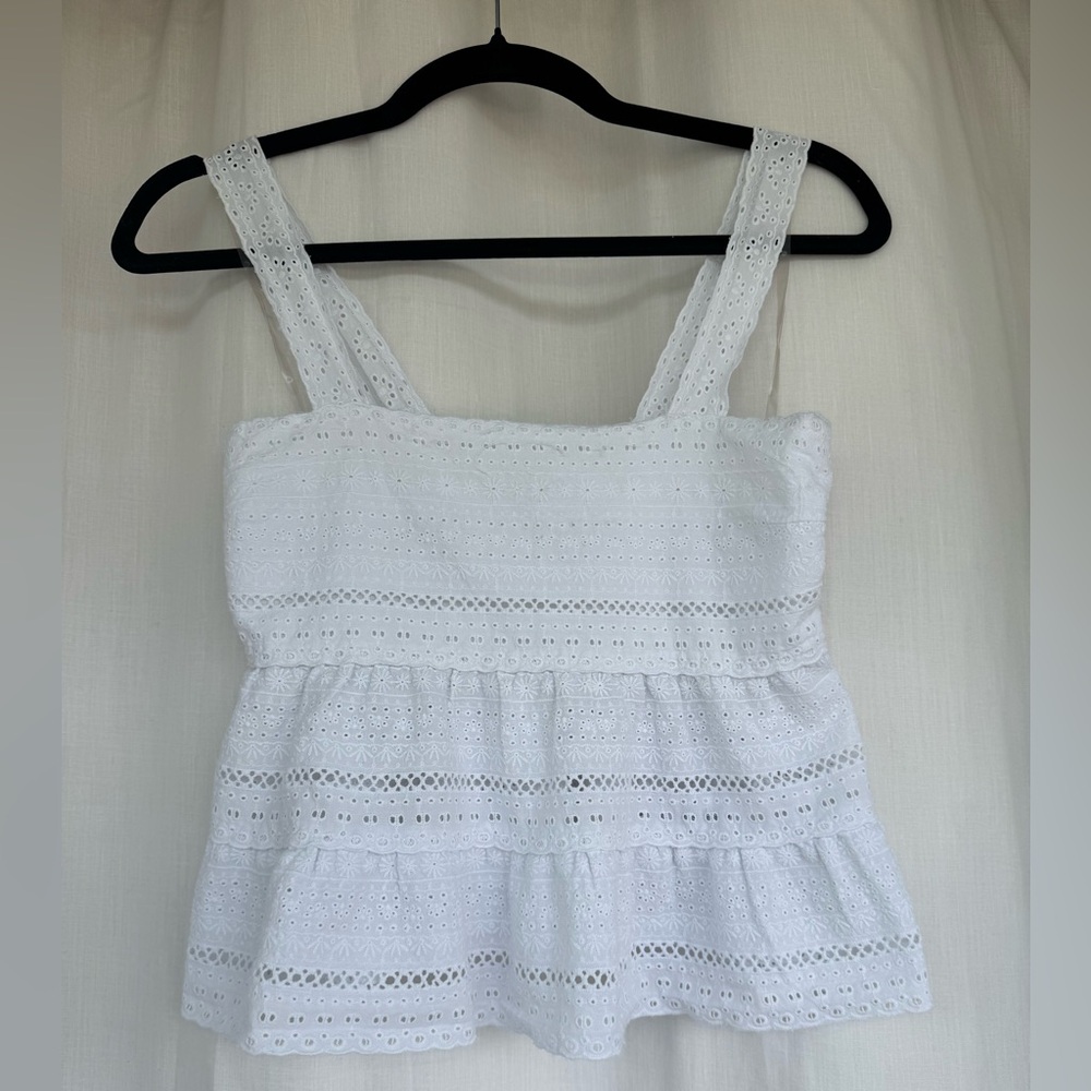 Aeropostale white eyelet breezy summer top Size S